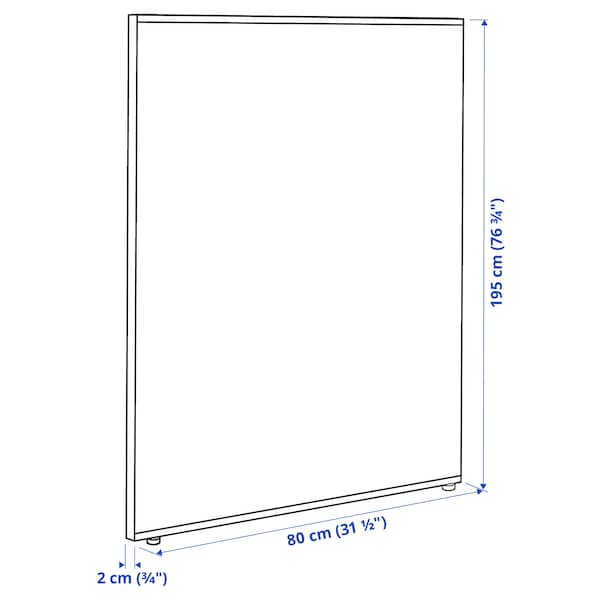 Ikea SIDORNA Screen - gray 80x195 cm , 80x195 cm