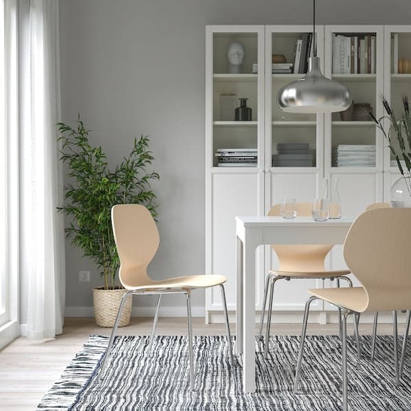 Ikea SIGTRYGG - Chair, birch/Sefast chrome-plated