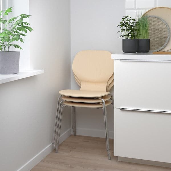 SIGTRYGG - Chair, birch/Sefast chrome-plated - best price from Maltashopper.com 49481521