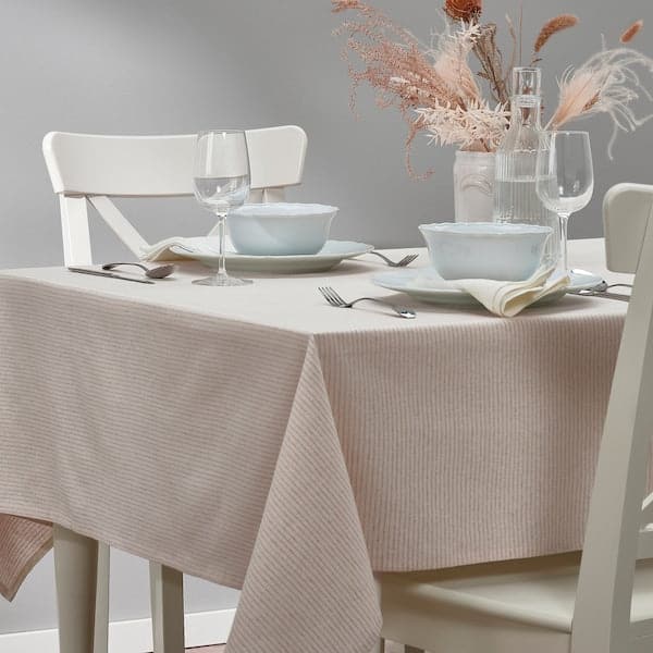 SILVERARV - Tablecloth, beige, 145x240 cm - best price from Maltashopper.com 80526579