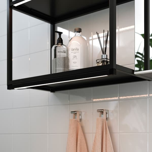 Ikea SILVERGLANS LED light bar for bathroom, adjustable light intensity anthracite, 60 cm