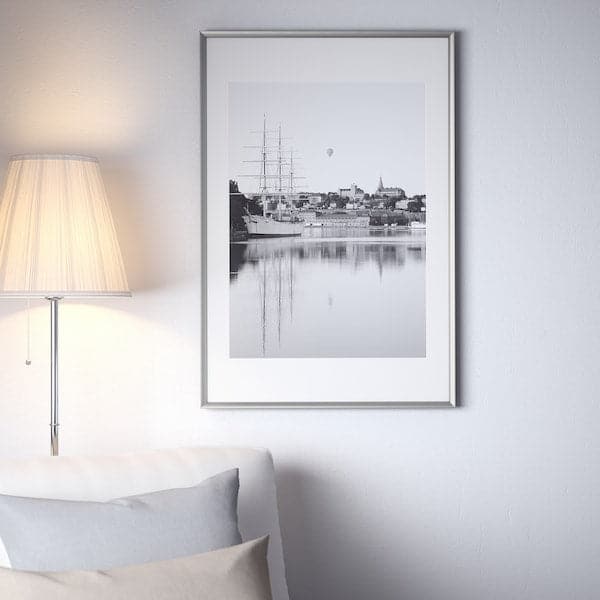 Ikea SILVERHÖJDEN - Frame, silver-colour, 61x91 cm