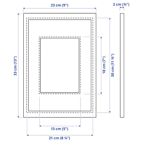 SILVERHÖJDEN - Frame, gold-colour, 21x30 cm - best price from Maltashopper.com 40370396