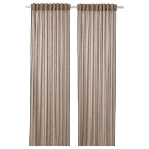 SILVERLÖNN Thin curtains, 1 pair - beige 145x300 cm - best price from Maltashopper.com 10493978