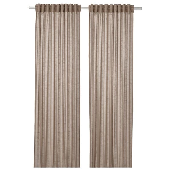 SILVERLÖNN Thin curtains, 1 pair - beige 145x300 cm - best price from Maltashopper.com 10493978