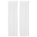 SILVERLÖNN sheer curtains, 1 pair, white/with heading tape, 145x300 cm