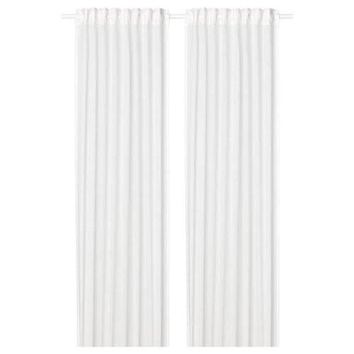 SILVERLÖNN Thin curtains, 1 pair - white 145x300 cm