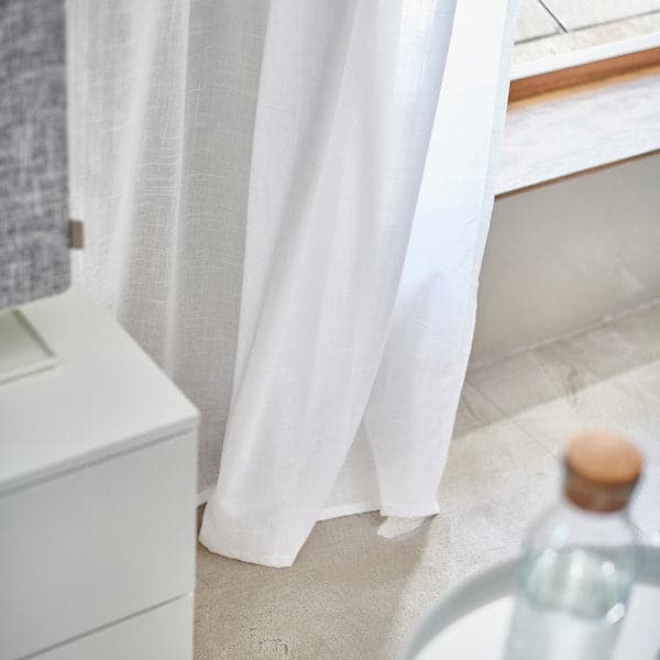 SILVERLÖNN Thin curtains, 1 pair - white 145x300 cm - best price from Maltashopper.com 20491040