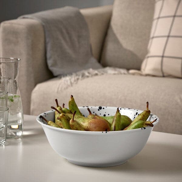 Ikea SILVERSIDA - Serving bowl, patterned/blue, 28 cm