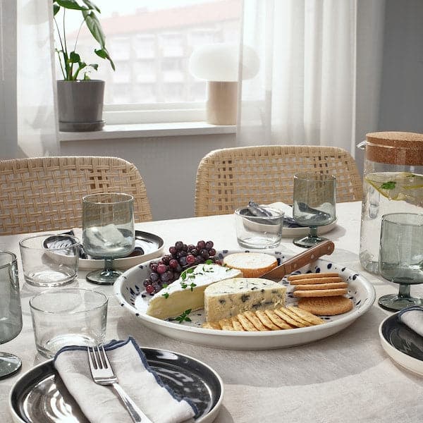 Ikea SILVERSIDA - Serving dish, fancy/blue, , 34 cm