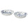 SILVERSIDA deep plate, patterned/blue, 19 cm, 2 pack