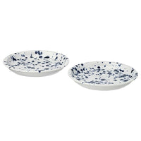 SILVERSIDA - Side plate, patterned/blue, 20 cm - best price from Maltashopper.com 70565694