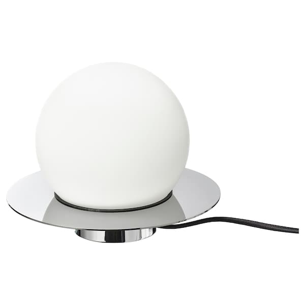 SIMRISHAMN Table/wall lamp - chrome/white opaline glass 16 cm , 16 cm