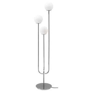 Ikea SIMRISHAMN Floor lamp - chrome/white opaline glass