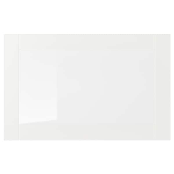 SINDVIK - Glass door, white/clear glass, 60x38 cm - best price from Maltashopper.com 80291854