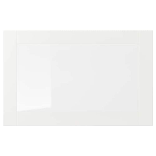 SINDVIK - Glass door, white/clear glass, 60x38 cm