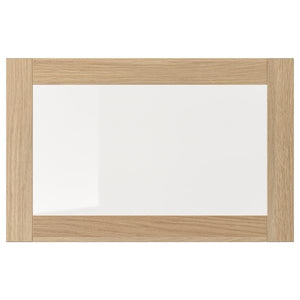 Ikea SINDVIK - Glass door, white stained oak effect/clear glass, 60x38 cm