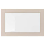 SINDVIK glass door, light grey-beige/clear glass, 60x38 cm