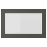 SINDVIK glass door, dark grey/clear glass, 60x38 cm
