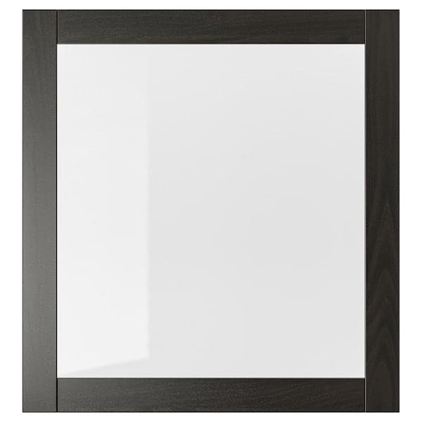 Ikea SINDVIK - Glass door, black-brown/clear glass, 60x64 cm