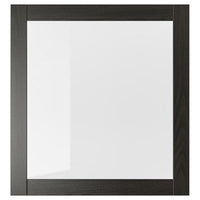 SINDVIK - Glass door, black-brown/clear glass, 60x64 cm - best price from Maltashopper.com 00296313