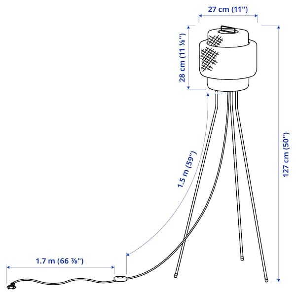 SINNERLIG - Floor lamp, bamboo/handmade , - best price from Maltashopper.com 30501213