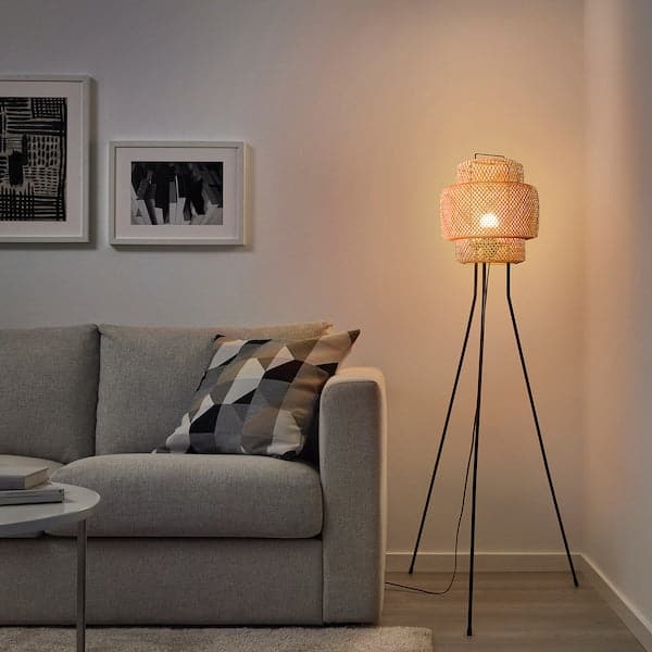 SINNERLIG - Floor lamp, bamboo/handmade , - best price from Maltashopper.com 30501213