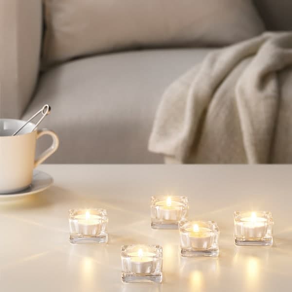 Ikea SINNLIG - Scented tealight, Sweet vanilla/natural ,