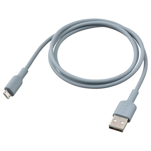SITTBRUNN - USB-A to USB-micro, light blue, 1 m - best price from Maltashopper.com 10539491