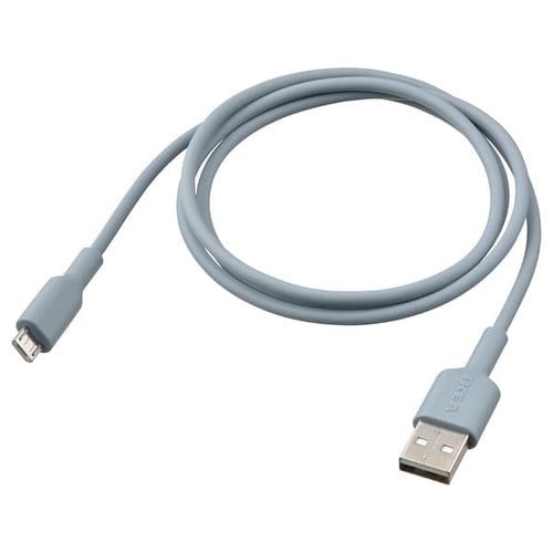 SITTBRUNN - USB-A to USB-micro, light blue, 1 m