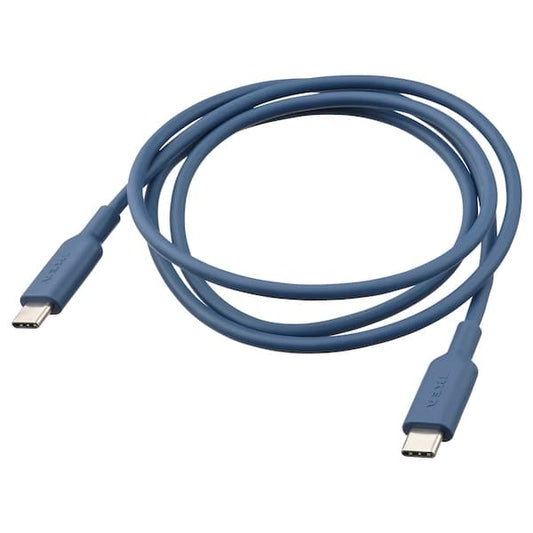 Ikea SITTBRUNN - USB-C to USB-C, blue, 1 m