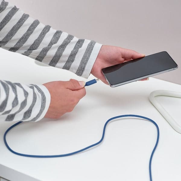 Ikea SITTBRUNN - USB-C to USB-C, blue, 1 m