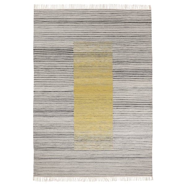SJÖTÅTEL - Carpet, flatweave, grey-yellow, , 140x200 cm - best price from Maltashopper.com 90570760