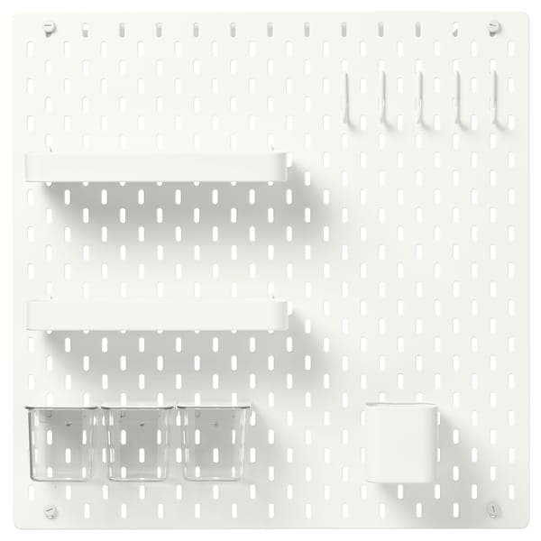 Ikea SKÅDIS - Pegboard combination, white, 56x56 cm