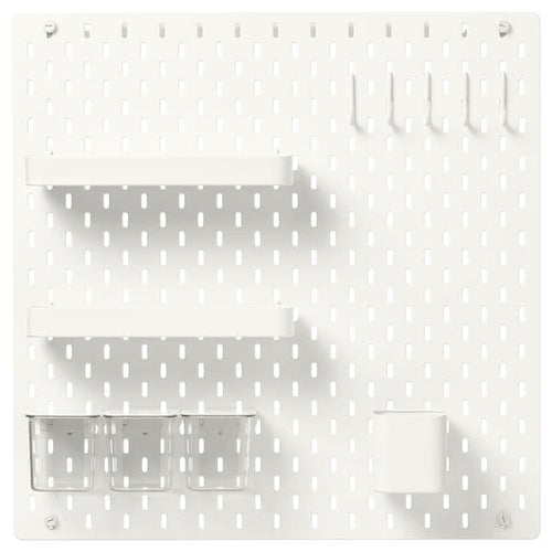SKÅDIS pegboard combination, white, 56x56 cm