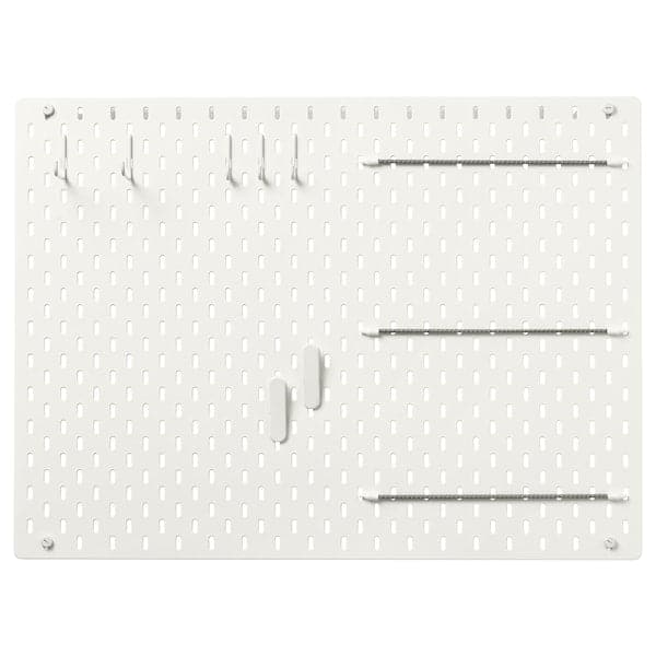 SKÅDIS - Pegboard combination, white, 76x56 cm - best price from Maltashopper.com 49216697
