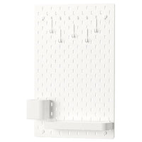 SKÅDIS pegboard combination, white, 36x56 cm