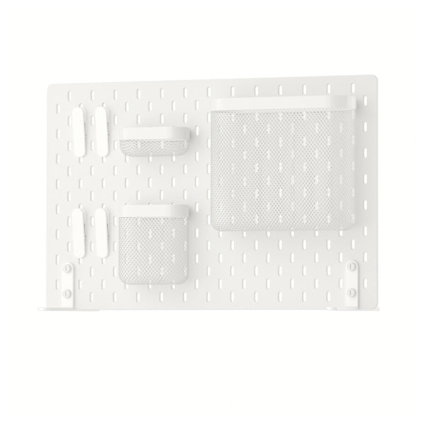 SKÅDIS - Pegboard combination, white, 56x37 cm