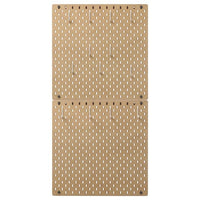 SKÅDIS Combination of storage panel - wood 56x112 cm , - best price from Maltashopper.com 09217062