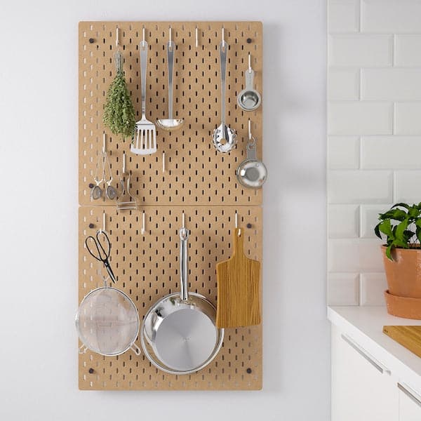 Ikea SKÅDIS Combination of storage panel - wood 56x112 cm ,