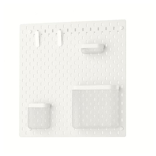SKÅDIS - Pegboard combination, white, 56x56 cm