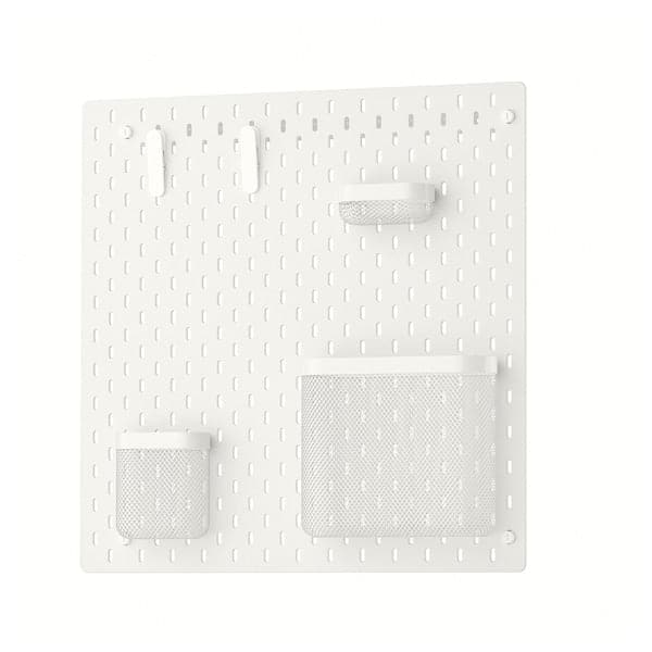 SKÅDIS - Pegboard combination, white, 56x56 cm