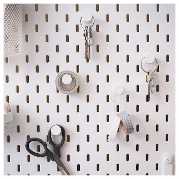 Ikea SKÅDIS - Hook, white, 19 mm