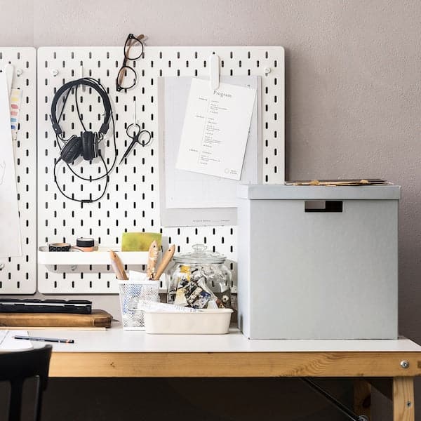 Ikea SKÅDIS - Pegboard, white, 56x56 cm