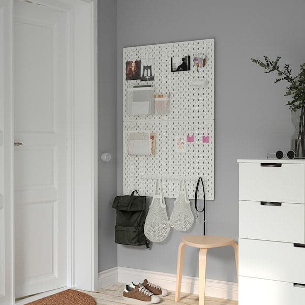 SKÅDIS Combinazione pannello portaoggetti, bianco, 36x56 cm - IKEA Italia