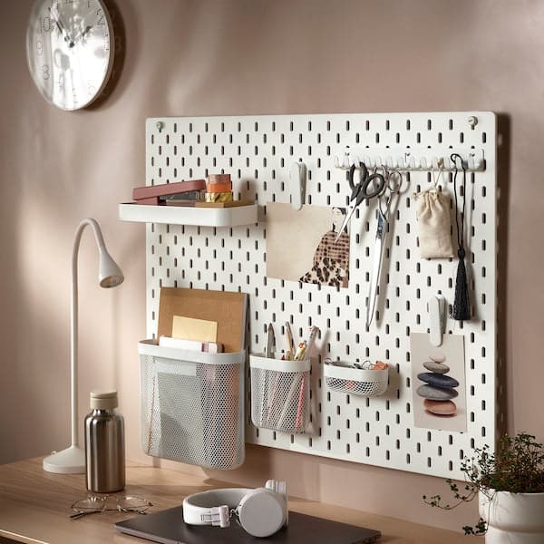 Ikea SKÅDIS - Pegboard, white, 76x56 cm
