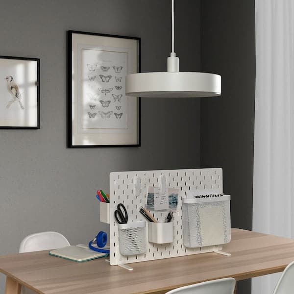 Ikea SKÅDIS - Freestanding peg board, white, 56x37 cm
