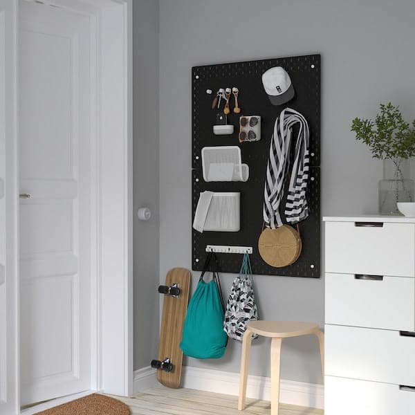 SKÅDIS - Pegboard, black, 76x56 cm - best price from Maltashopper.com 50534378