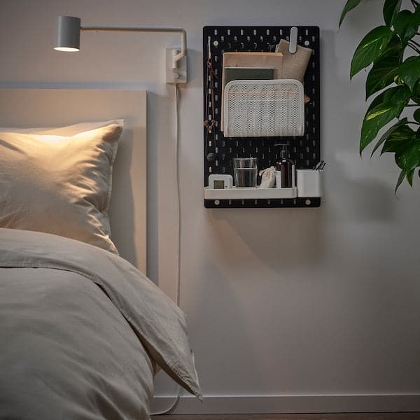 SKÅDIS - Pegboard, black, 36x56 cm - best price from Maltashopper.com 80534372