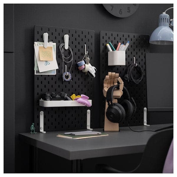 SKÅDIS - Pegboard, black, 36x56 cm - best price from Maltashopper.com 80534372